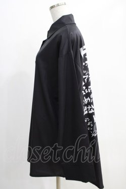 画像2: NieR Clothing / BACK DESIGN LONG Y-SHIRT【イライラMAX】  黒 H-24-12-27-067-PU-BL-KB-ZH