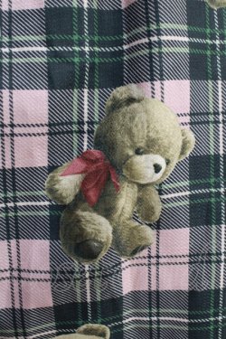 画像4: Emily Temple cute / Teddy Bear Tartanノースリーブワンピース - ピンク H-24-12-27-016-ET-OP-KB-ZH