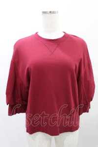 Jane Marple Dans Le Salon / Half puffy sleeve sweatshirt  ワイン H-24-12-28-032-JM-TO-KB-ZH