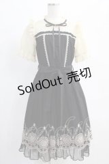 axes femme POETIQUE / レース切替ワンピース M アイボリー/ブラック H-24-12-28-1033-AX-OP-NS-ZH