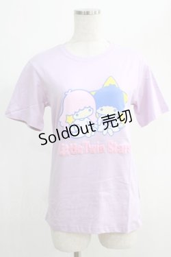 画像1: サンリオ / リトルツインスターズTシャツ S ラベンダー H-24-12-29-1039-EL-TS-NS-ZH