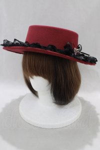 axes femme / 巻きバラレースカンカン帽  ボルドー H-24-12-29-1023-AX-AC-NS-ZH