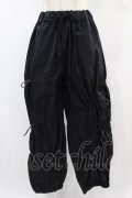 LAND by MILKBOY / NYLON LOOPY PANTS  ブラック H-25-01-02-043-MB-PA-KB-ZH