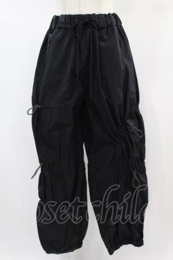 画像1: LAND by MILKBOY / NYLON LOOPY PANTS  ブラック H-25-01-02-043-MB-PA-KB-ZH