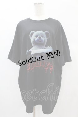 画像1: MILKBOY / CARNAGE BEAR TEE 2XL ブラック H-25-01-02-049-MB-TO-KB-ZT