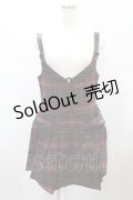 KILL STAR / DISTORTION PLEATED DRESS L BLOOD TARTAN H-25-01-02-2014-SL-OP-KB-ZH