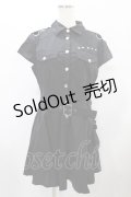 KILL STAR / BILLETED SHIRT-DRESS L ブラック H-25-01-02-2016-SL-OP-KB-ZI