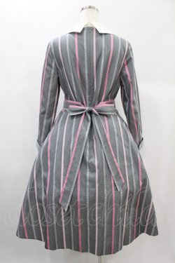 画像2: Jane Marple / Ribbon stripe jacquardのパブリックドレス  グレー H-25-01-02-023-JM-OP-KB-ZH