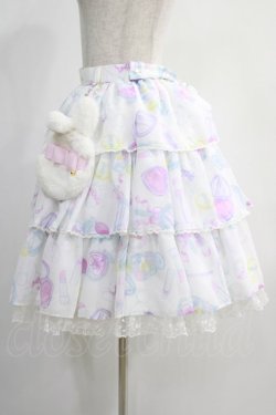 画像2: Angelic Pretty / Fluffy Puff Bunnyスカート Free オフ H-25-01-03-024-AP-SK-NS-ZH