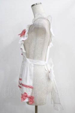 画像2: Angelic Pretty / Fancy Ribbonエプロン Free オフ/レッド H-25-01-03-037-AP-OP-NS-ZH