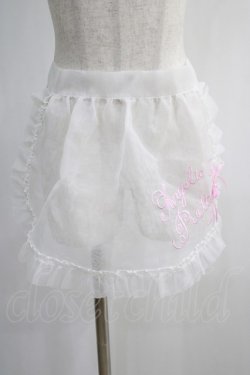 画像1: Angelic Pretty / オリジナルロゴFairyフリルエプロン  白 H-25-01-03-055-AP-SK-NS-ZH