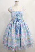 Angelic Pretty / Jewel Marineフリルジャンパースカート Free サックス H-25-01-03-011-AP-OP-NS-ZH