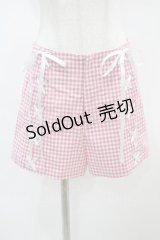 Candy Stripper / GINGHAM LACE-UP PANTS 1（S） ピンク H-25-01-06-036-PU-PA-KB-ZH