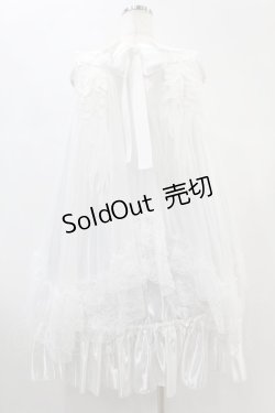 画像2: majoh / ANGEL WING COLLAR FRILL DRESS  ホワイト×ホワイト H-25-01-06-006-0-OP-KB-ZH