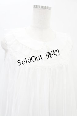 画像4: majoh / ANGEL WING COLLAR FRILL DRESS  ホワイト×ホワイト H-25-01-06-006-0-OP-KB-ZH