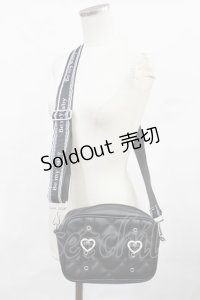 Ank Rouge / ロゴプリントショルダーBag  ブラック H-25-01-07-1034-CA-BG-NS-ZH