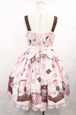 画像3: Angelic Pretty / Travelくまちゃんベルトジャンパースカート Free ピンク H-25-01-07-1006-AP-OP-NS-ZH