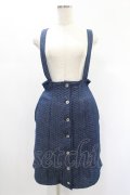 Candy Stripper / DENIM QUILT SKIRT M ブルー H-25-01-08-1007-PU-SK-KB-ZH