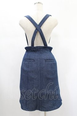 画像2: Candy Stripper / DENIM QUILT SKIRT M ブルー H-25-01-08-1007-PU-SK-KB-ZH