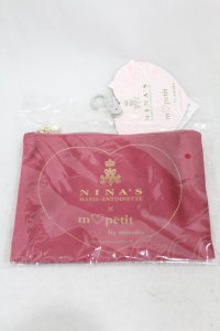 m petit by misako / NINA'Sコラボ ポーチ  ワイン H-25-01-09-1013-LO-ZA-NS-ZH