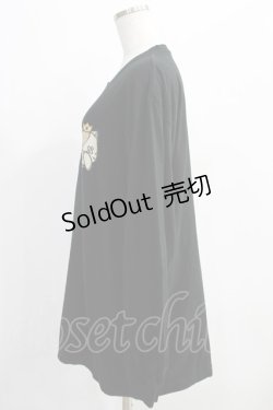 画像2: NieR Clothing / プリントLONG CUTSEW XL 黒 H-25-01-10-035-PU-TO-KB-ZH