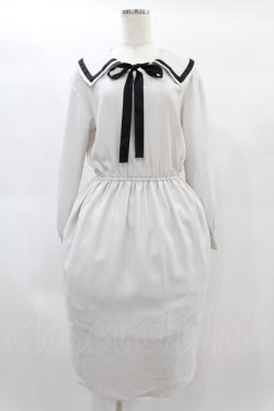 画像1: MILK / Sailor dress  ペールグレー H-25-01-10-1028-ML-OP-KB-ZH