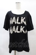 MALKOMALKA / プリントTシャツ  黒 H-25-01-10-1052-PU-TO-KB-ZH