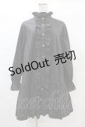 Jane Marple / Frill-trim shirt dress M ブラック H-25-01-10-1009-JM-OP-KB-ZH