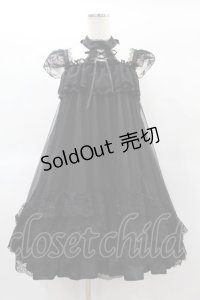 majoh / LACE UP BABY DOLL DRESS  ブラック H-25-01-10-1017-0-OP-KB-ZH