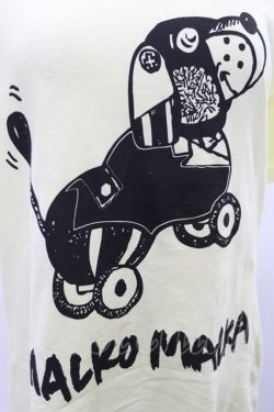 画像3: MALKOMALKA / プリントTシャツ  イエロー×黒 H-25-01-11-1019-PU-TO-KB-ZT016