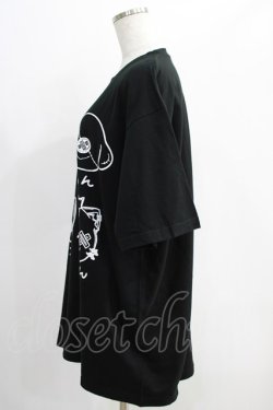 画像2: NieR Clothing / プリントCOTTON CUTSEW XL 黒 H-25-01-11-012-PU-TO-KB-ZT027