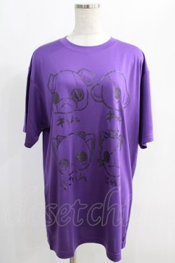 画像1: NieR Clothing / プリント半袖CUTSEW XL 紫 H-25-01-11-013-PU-TO-KB-ZT027