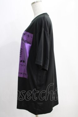 画像2: NieR Clothing / プリント半袖CUTSEW XL 黒×紫 H-25-01-11-014-PU-TO-KB-ZT027