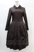 Jane Marple / Regimental stripeのコレットドレス  ブラウン H-25-01-12-1011-JM-OP-KB-ZH