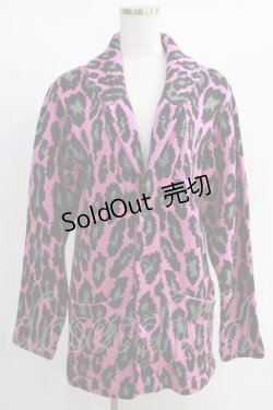 画像1: HYSTERIC GLAMOUR / LEOPARD総柄ジャガードジャケット S ピンク H-25-01-13-048-PU-JA-KB-ZH