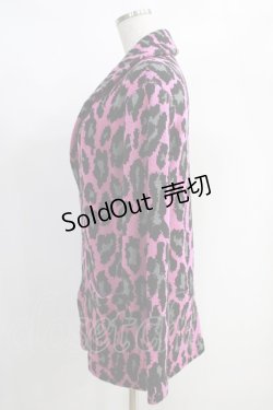 画像2: HYSTERIC GLAMOUR / LEOPARD総柄ジャガードジャケット S ピンク H-25-01-13-048-PU-JA-KB-ZH