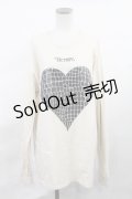 FICTION TOKYO / Croco Heart Longsleeve T Free ベージュ H-25-01-13-1028-EL-TS-NS-ZH