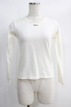 画像1: MILK / メッシュレースTee  白 H-25-01-13-069-ML-TO-KB-ZH