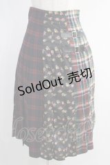 Candy Stripper / CHECK SWITCHED PLEATS SKIRT S MIX H-25-01-13-008-PU-SK-KB-ZH