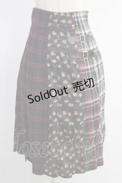 画像1: Candy Stripper / CHECK SWITCHED PLEATS SKIRT S MIX H-25-01-13-008-PU-SK-KB-ZH