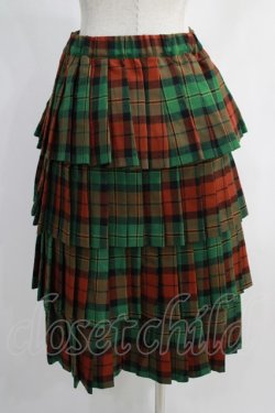 画像3: Jane Marple / Wool tartan dirndl skirt  グリーン H-25-01-13-015-JM-SK-KB-ZH