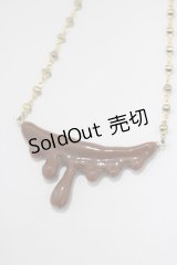 Q-pot. / Bitter Chocolate Melt Necklace   H-25-01-15-064-QP-AC-KB-ZH