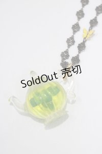 Q-pot. / Mint tea Pot Necklace   H-25-01-15-077-QP-AC-KB-ZH