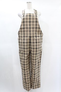 画像1: MILKBOY / CHECK SALOPETTE PANTS  ベージュ H-25-01-15-1038-MB-PA-KB-ZH