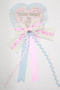 Angelic Pretty / MELODY TOYSハートワッペンブローチ  ピンク/サックス H-25-01-17-051-AP-AC-NS-ZH