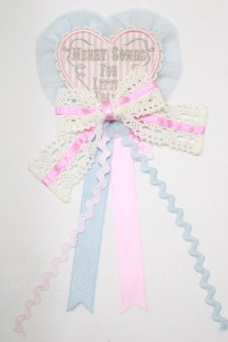 画像1: Angelic Pretty / MELODY TOYSハートワッペンブローチ  ピンク/サックス H-25-01-17-051-AP-AC-NS-ZH