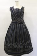 Jane Marple Dans Le Salon / Old England stripe coronation dress  ネイビー H-25-01-20-1058-JM-OP-KB-ZH