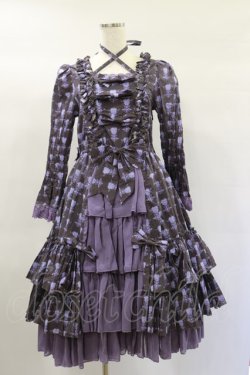 画像1: ATELIER PIERROT / Rosy Bouquet Dress size1 パープル H-25-01-20-1060-EL-OP-NS-ZH