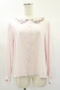 Jane Marple / Flower embroidery collar blouse  ピンク H-25-01-20-1020-JM-BL-KB-ZH