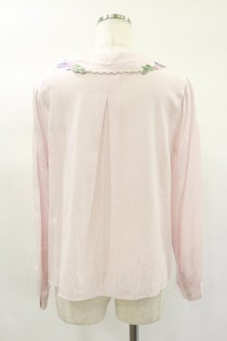 画像2: Jane Marple / Flower embroidery collar blouse  ピンク H-25-01-20-1020-JM-BL-KB-ZH